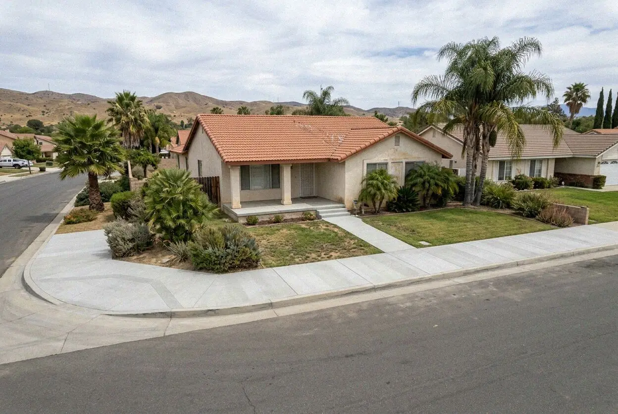 Replaced public sidewalk panels outside a Magnolia Center home in Riverside